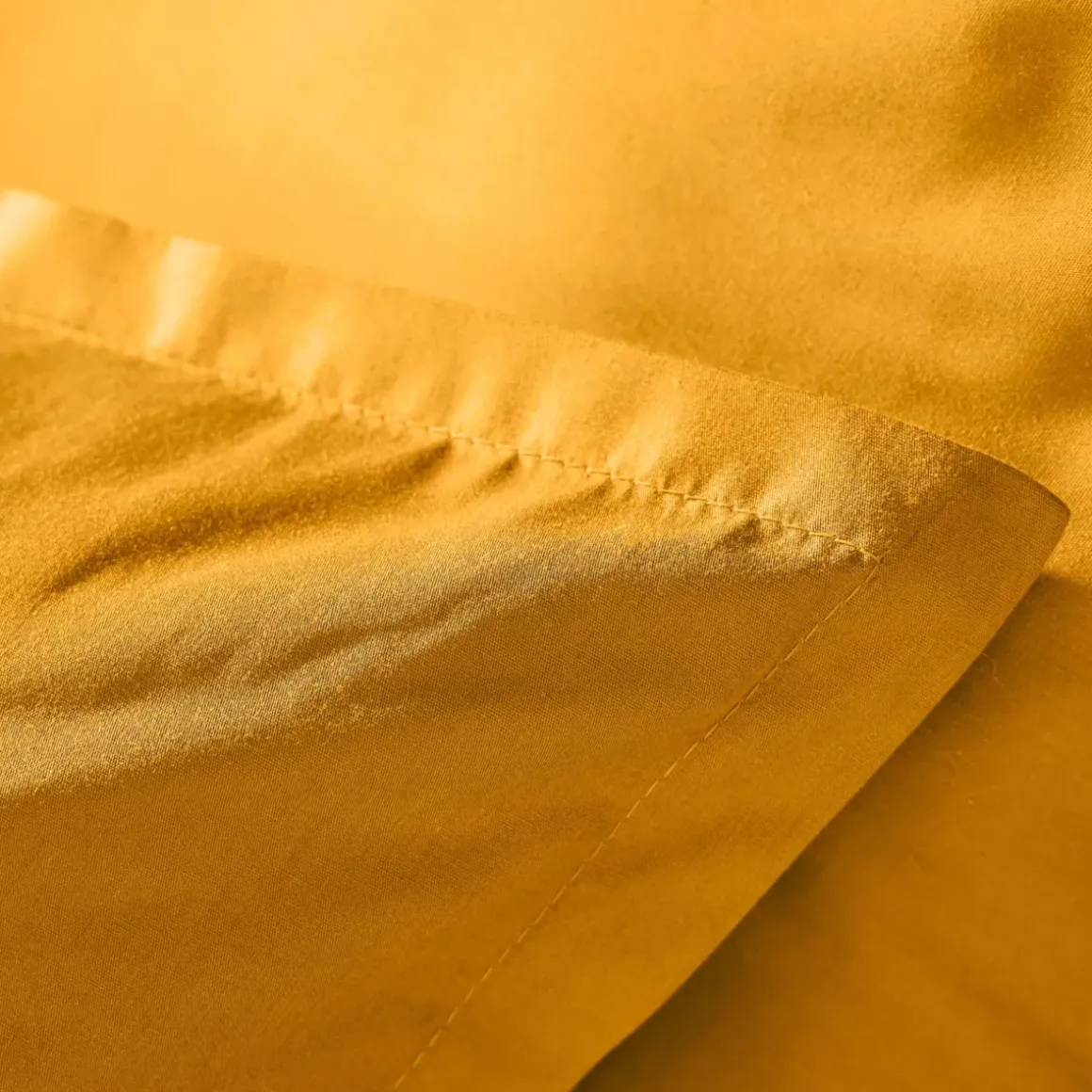 Copripiumino in percalle di cotone (280 x 240 cm) Cali Giallo senape