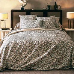 Copripiumino in percalle di cotone (200 x 200 cm) Leopardo Beige