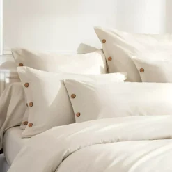 Copripiumino in percalle di cotone (200 x 200 cm) Diane Beige