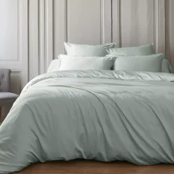 Copripiumino in raso di bambù (260 x 240 cm) Sienna Verde eucalipto