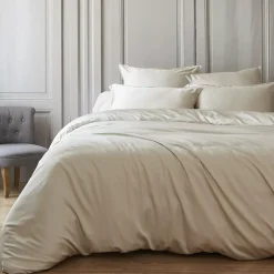 Copripiumino in raso di bambù (200 x 200 cm) Sienna Beige