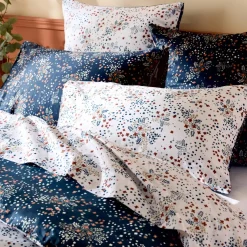 Copripiumino in raso di cotone (260 x 240 cm) Lilou Blu navy