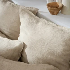 Copripiumino lino lavato (260 cm) Louise Beige
