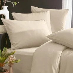 Copripiumino lyocell Tencel™ lavato (240 x 220 cm) Olivia Beige pampa