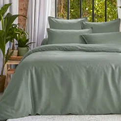Copripiumino lyocell Tencel™ lavato (200 x 200 cm) Olivia Verde eucalipto
