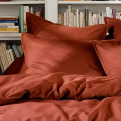 Copripiumino percalle di cotone (140 cm) Cali Terracotta