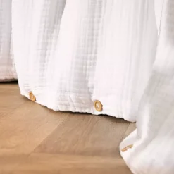 Copripiumino quadrupla garza di cotone (240 x 220 cm) Victoria x Gaïa Bianco chantilly