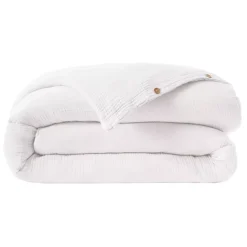 Copripiumino quadrupla garza di cotone (240 x 220 cm) Victoria x Gaïa Bianco chantilly
