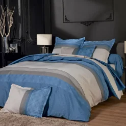 Copripiumino raso di cotone (260 x 240 cm) Tiago Blu