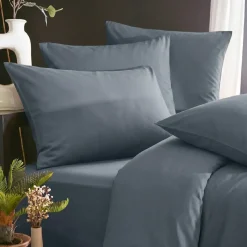 Copripiumino Tencel™ lyocell lavato (260 x 240 cm) Olivia Blu Stone