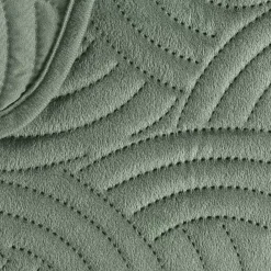 Copripiumino trapuntato e due federe (240 x 260 cm) Solange Verde cachi