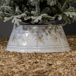KAEMINGK Accessori Per Albero Di Natale-Coprivaso di albero in metallo (D70 cm) e Fiocchi d'oro