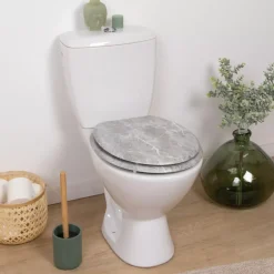 TENDANCE Accessori Water-Copriwater 18 pollici MDF Effetto Marmo