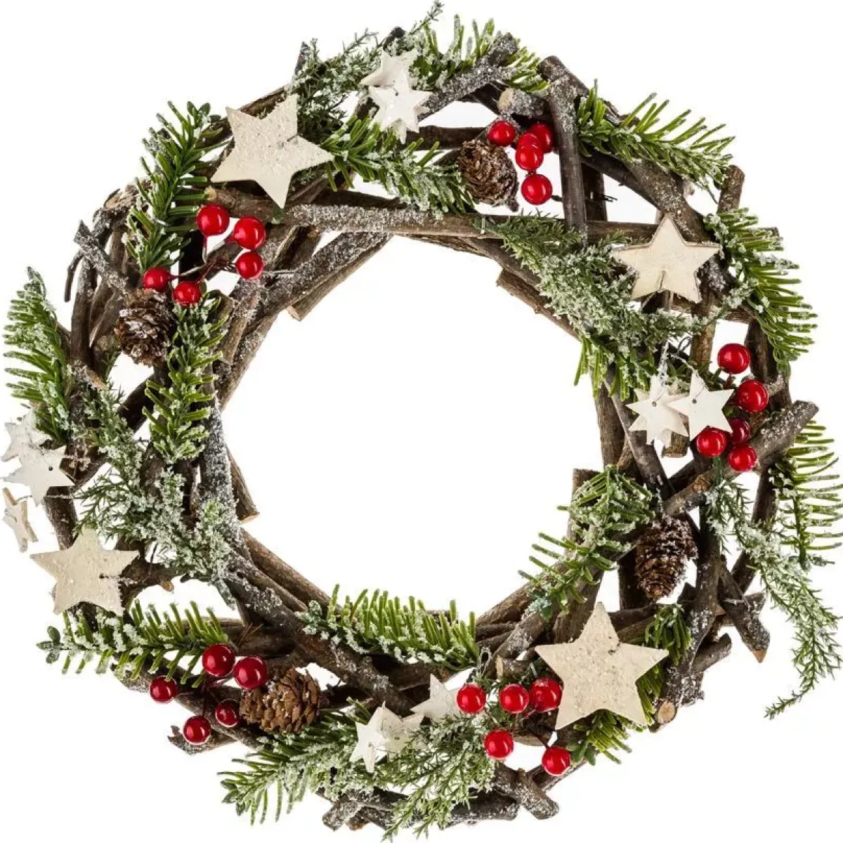 Feeric Lights & Christmas Corona Di Natale-Corona di Natale decorata Greywood