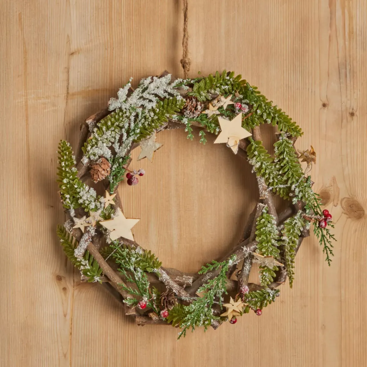 Feeric Lights & Christmas Corona Di Natale-Corona di Natale decorata Greywood