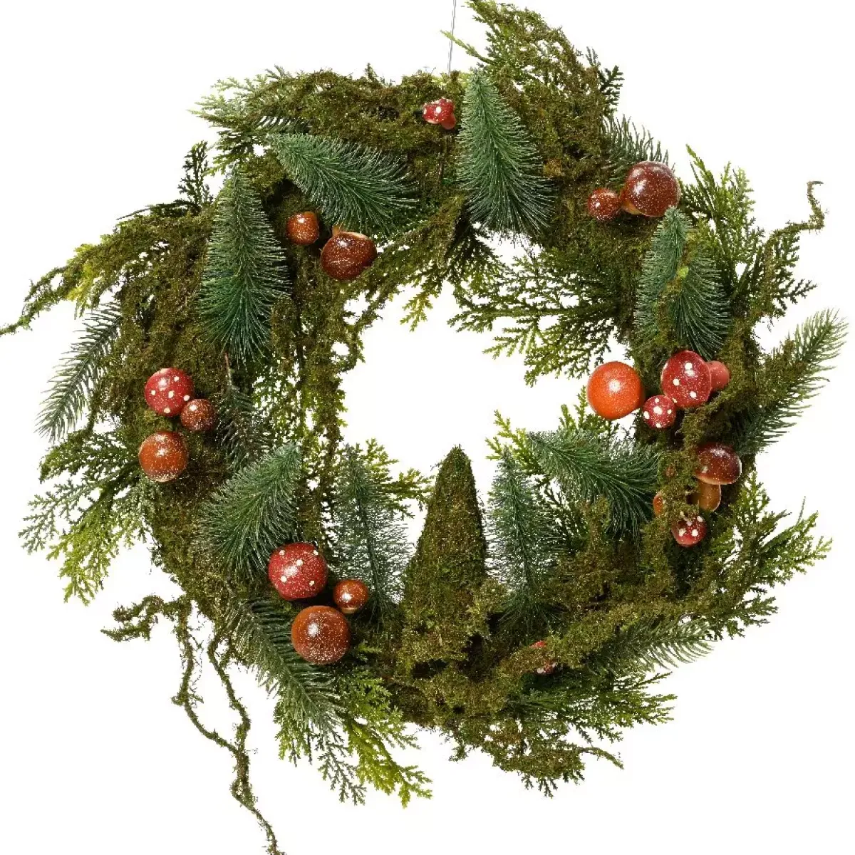 KAEMINGK Corona Di Natale-Corona di Natale Funghi D60 cm