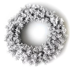 EMINZA Corona Di Natale-Corona di Natale Royal verde innevato 60 cm
