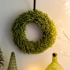KAEMINGK Corona Di Natale-Corona natalizia (D42 cm) Rami di abete glitterati