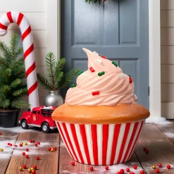 KAEMINGK Decorazioni E Oggetti Natalizi|Personaggi E Oggetti Grande Dimensione-Cupcake di Natale Gigante (H60 cm) Golosità colorata