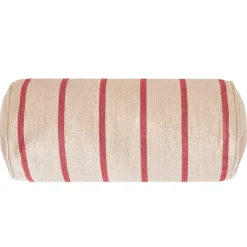 Cuscino da esterno in tela di cotone cilindrico (45 x 20 cm) Ocealys Rosso
