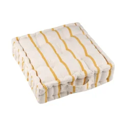 Cuscino da pavimento esterno tela di cotone (45 x 45 cm) Ocealys Giallo senape