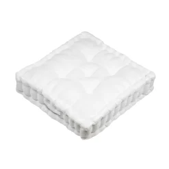 Cuscino da pavimento quadrato in velluto (45 x 45 cm) Dandy Ecru