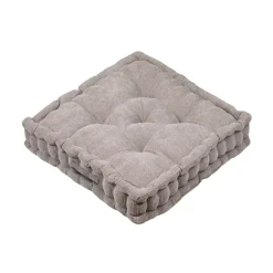 Cuscino da pavimento quadrato in velluto (45 x 45 cm) Dandy Tortora