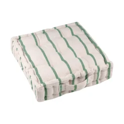 Cuscino da terra per esterni in tela di cotone quadrato (45 x 45 cm) Ocealys Verde