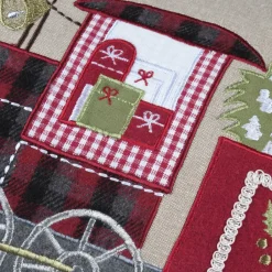 STOF Plaid E Cuscini Di Natale-Cuscino di Natale cotone (40 x 60 cm) Vigilia di Natale Trenino