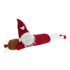 KOOPMAN Plaid E Cuscini Di Natale-Cuscino di Natale per la base della porta (82 x 20 cm) folletto pantaloni Bianco