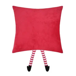 STOF Plaid E Cuscini Di Natale-Cuscino di Natale quadrato in velluto (45 x 45 cm) Edgard Renna Caramello