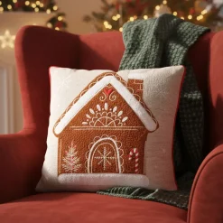 KAEMINGK Plaid E Cuscini Di Natale-Cuscino di Natale quadrato in cotone (45 x 45 cm) Maison