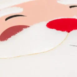 JJA Plaid E Cuscini Di Natale-Cuscino natalizio quadrato (40 x 40 cm) Buon Natale Bianco e