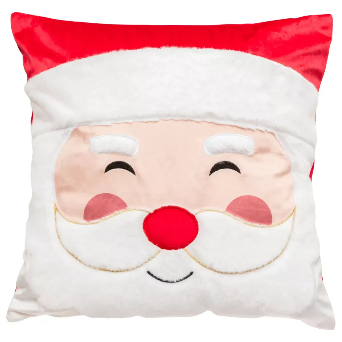 JJA Plaid E Cuscini Di Natale-Cuscino natalizio quadrato (40 x 40 cm) Buon Natale Bianco e