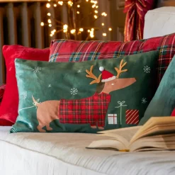 KAEMINGK Plaid E Cuscini Di Natale-Cuscino natalizio rettangolare (50 x 30 cm) Doggy