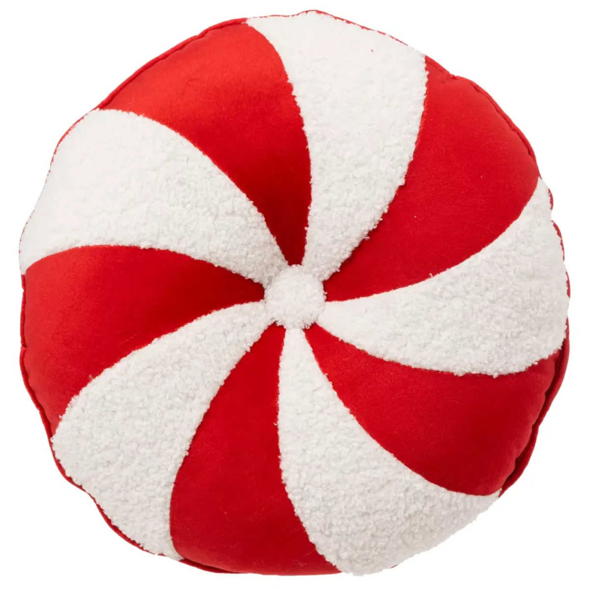 FEERIC LIGHTS Plaid E Cuscini Di Natale-Cuscino natalizio rotondo (D40 cm) e bianco Caramella