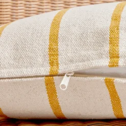 Cuscino per esterni in tela di cotone rettangolare (60 x 40 cm) Ocealys Giallo Senape