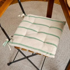 Cuscino per sedia da esterno in tela di cotone (40 x 40 cm) Ocealys Verde