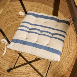 EMINZA Cuscini Per Sedie E Poltrone-Cuscino per sedia quadrato (38 cm) Manduel Blu marino