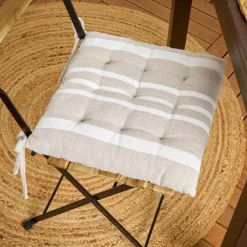 EMINZA Cuscini Per Sedie E Poltrone-Cuscino per sedia quadrato (38 cm) Manduel Bianco