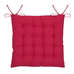 Cuscino per sedia quadrato in cotone (38x38 cm) Villard Bordeaux
