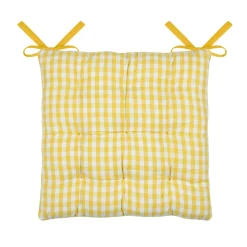 Cuscino per sedia quadrato in cotone (40 x 40 cm) Bardot Giallo