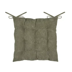 Cuscino per sedia quadrato in velluto (38 x 38 cm) Dandy Verde cachi