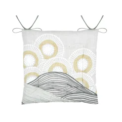 Cuscino per sedia quadrato in cotone (38 x 38 cm) Yuki Beige