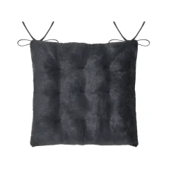 Cuscino per sedia quadrato in finta pelliccia (40 x 40 cm) Asgard Grigio carbonio