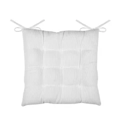 Cuscino per sedia quadrato in velluto (38 x 38 cm) Dandy Ecru