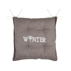 Cuscino per sedia quadrato in velluto (38 x 38 cm) Landry Tortora