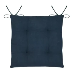 Cuscino per sedia quadrato in cotone (38x38 cm) Bordemer Blu navy