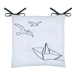 Cuscino per sedia quadrato in cotone (38 x 38 cm) Bordemer Bianco