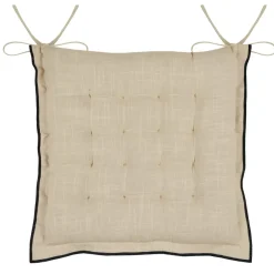 Cuscino per sedia quadrato in cotone (38 x 38 cm) Helios Ecru